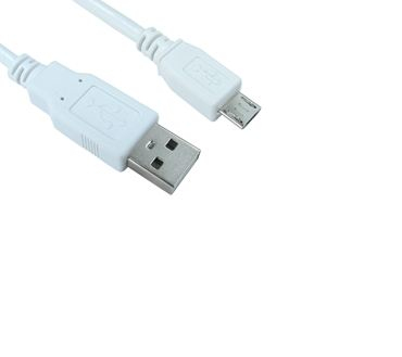 Cables Direct USB A/B, 3m USB cable USB 2.0 Micro-USB B White