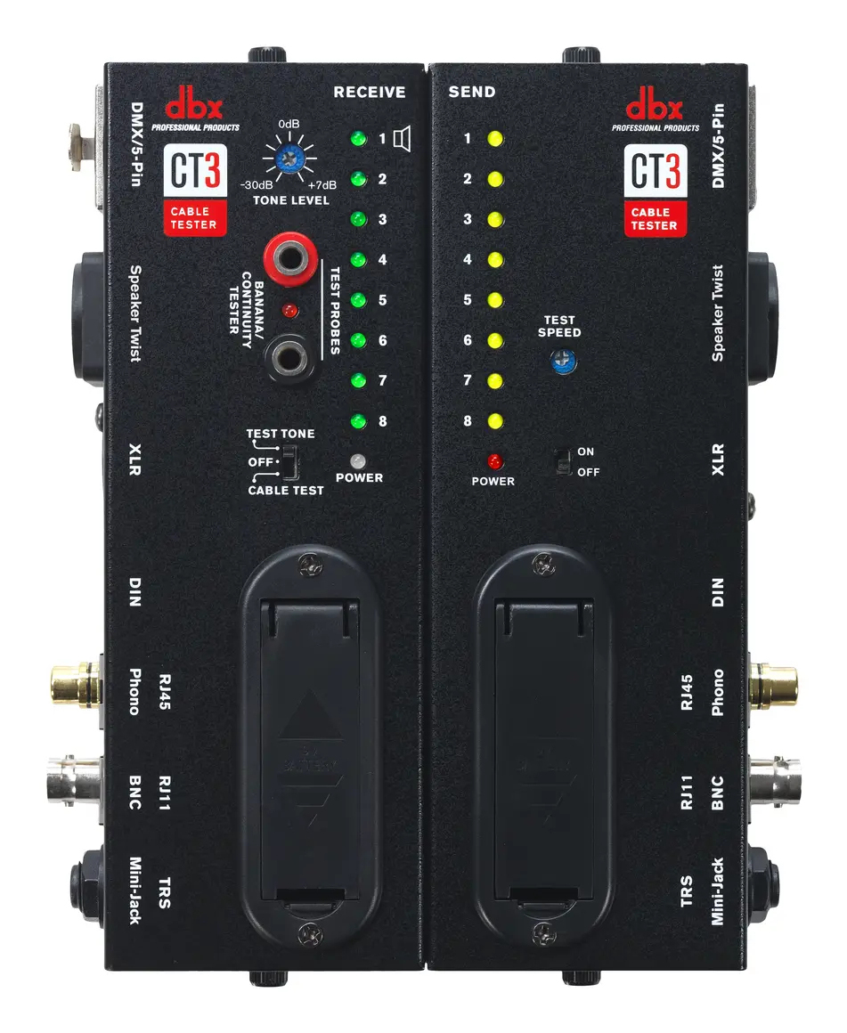 dbx CT-3 UTP/STP cable tester Black