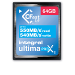 Integral 64GB CFAST 2.0 SATA CARD R-550 W-540 MB/S IDEAL FOR 4K VIDEO AND PROFFESIONAL DSLR