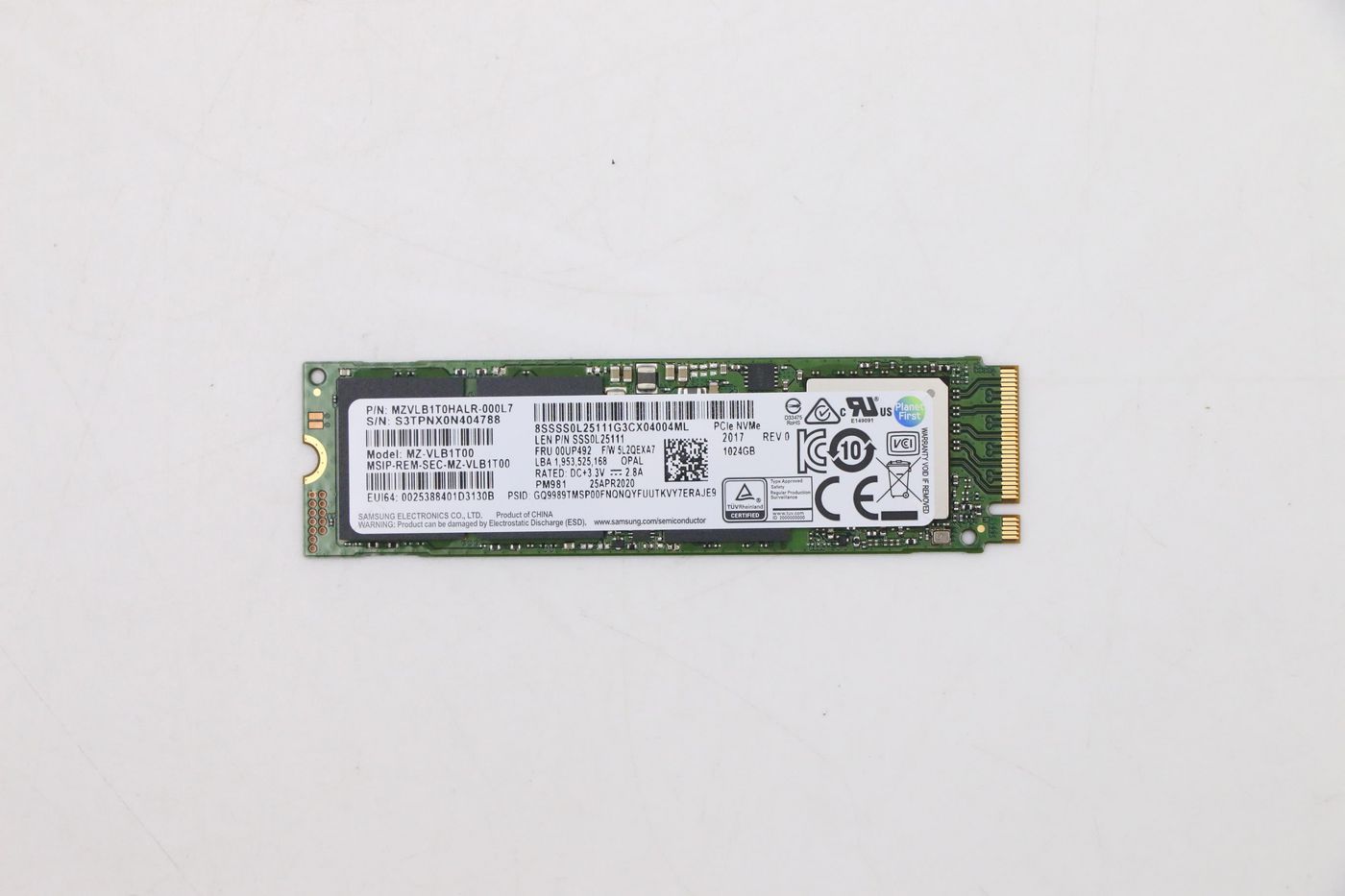 Image of Lenovo SSD M.2 2280 PCIe NVMe