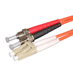 Cablenet 5m OM1 62.5/125 LC-ST Duplex Orange LSOH Fibre Patch Lead