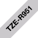 Brother TZE-R951 etikett-tejp Svart på silver