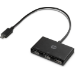 HP Concentrador USB-C a USB-A USB 3.2 Gen 1 (3.1 Gen 1) Type-C Black