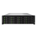 QSAN 3U Single Ctrl SAN System Intel Xeon D-1517 Quad Core 16 Bay 2-ported 10GbE BASE-T iSCSI with Redundant power supply 4 slots for optional host cards
