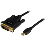 StarTech.com 3ft (0.9m) Mini DisplayPort to DVI Cable - Mini DP to DVI Adapter Cable - 1080p Video - Passive mDP 1.2 to DVI-D Single Link - mDP or Thunderbolt 1/2 Mac/PC to DVI Monitor