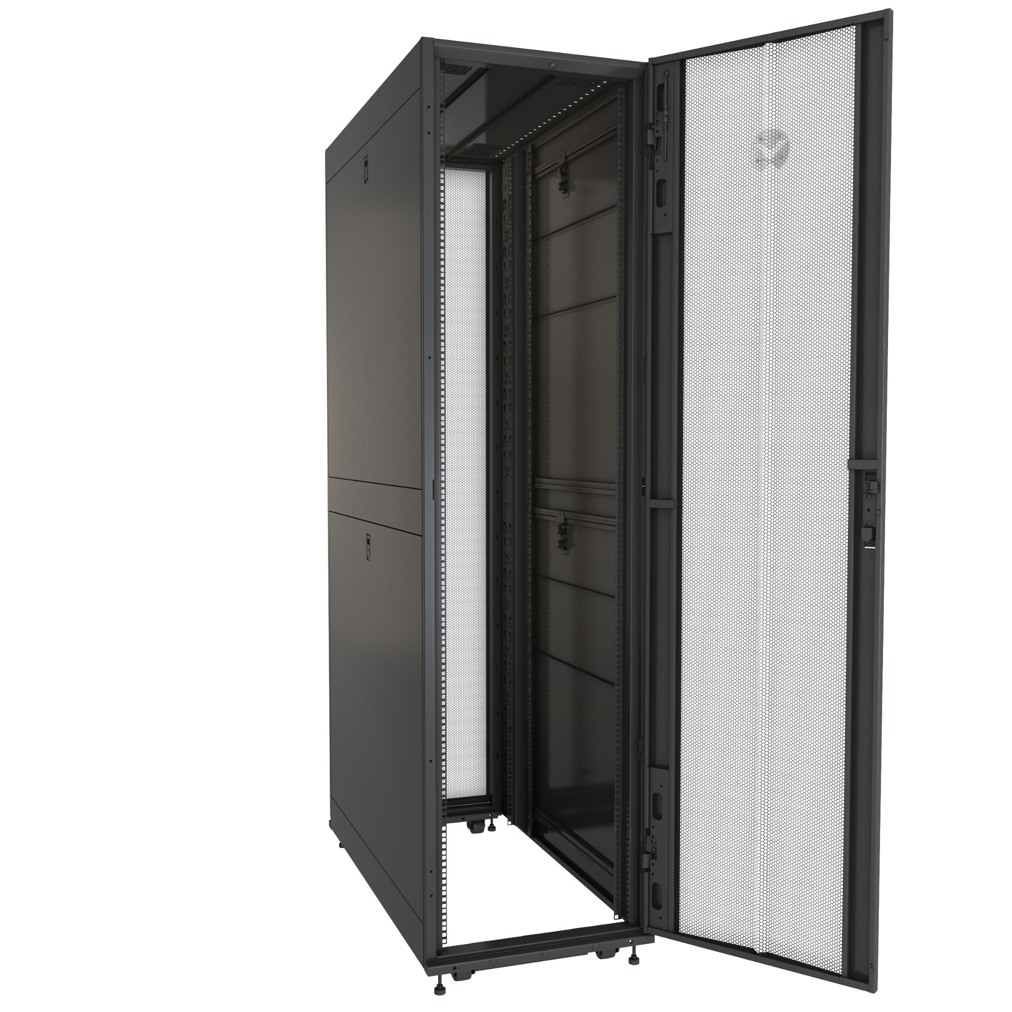 Vertiv VR3307 rack cabinet 48U Freestanding rack Black, Transparent