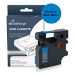 MediaRange MRDY45016 labelprinter-tape Zwart op blauw D1