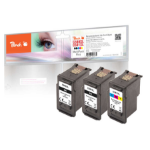 Peach PI100-455 inktcartridge 3 stuk(s) Compatibel Hoog (XL) rendement Zwart, Cyaan, Magenta, Geel
