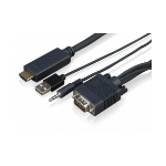 Sony CAB-VGAHDMI1 video cable adapter 1 m VGA/3.5 mm HDMI Black