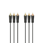 Hama 00205150 audio cable 1.5 m 3 x RCA Black