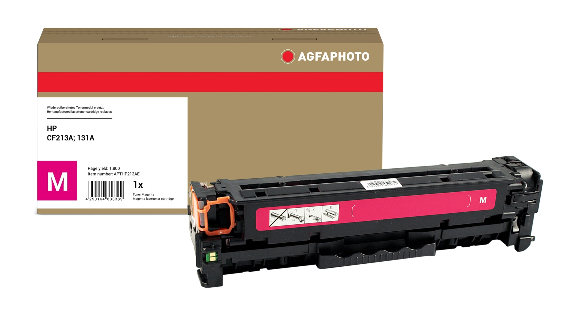 AgfaPhoto Compatible Toner Cartridge. Magenta. Replacement for HP CF21