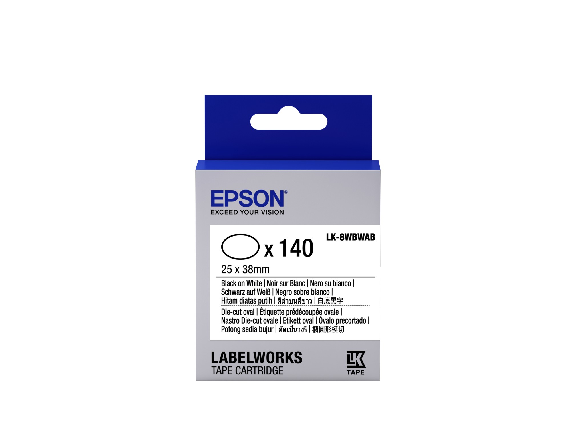 Epson Black/White C53s658902/Lk-8Wbwab Directlabel-Etikettes On Die-Cu