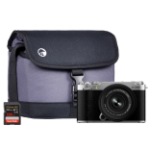 Fujifilm X-M5 Mirrorless Digital Camera - Silver - Camera + XC 15-45mm Lens + Sandisk 128GB SD Card + System Bag