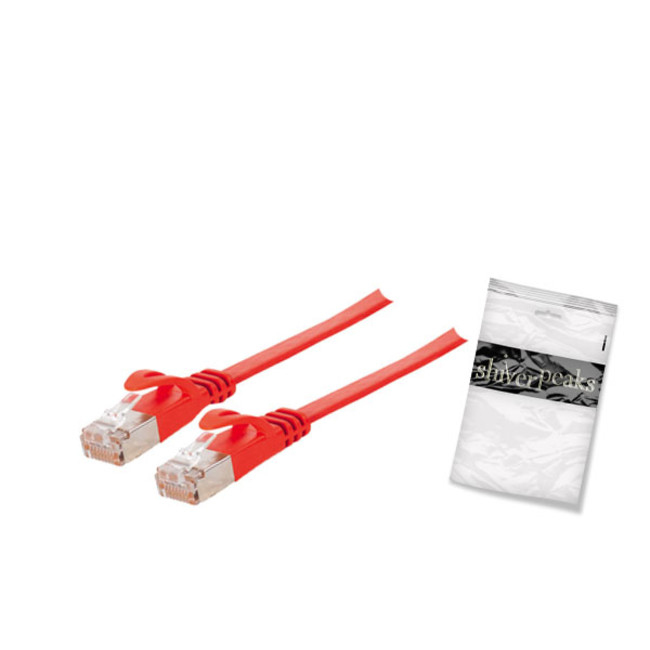 EU Product - RJ45 Patchkabel-Flach, Cat7, slim, 1,0m rot thumbnail