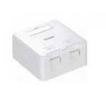 D-Link KEYSTONE BOX WITH DUAL PORT JACKS WITH SHUTTER, 65x63.2x30mm, WHITE COLOR