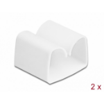 DeLOCK Cable holder clip 2 pieces white