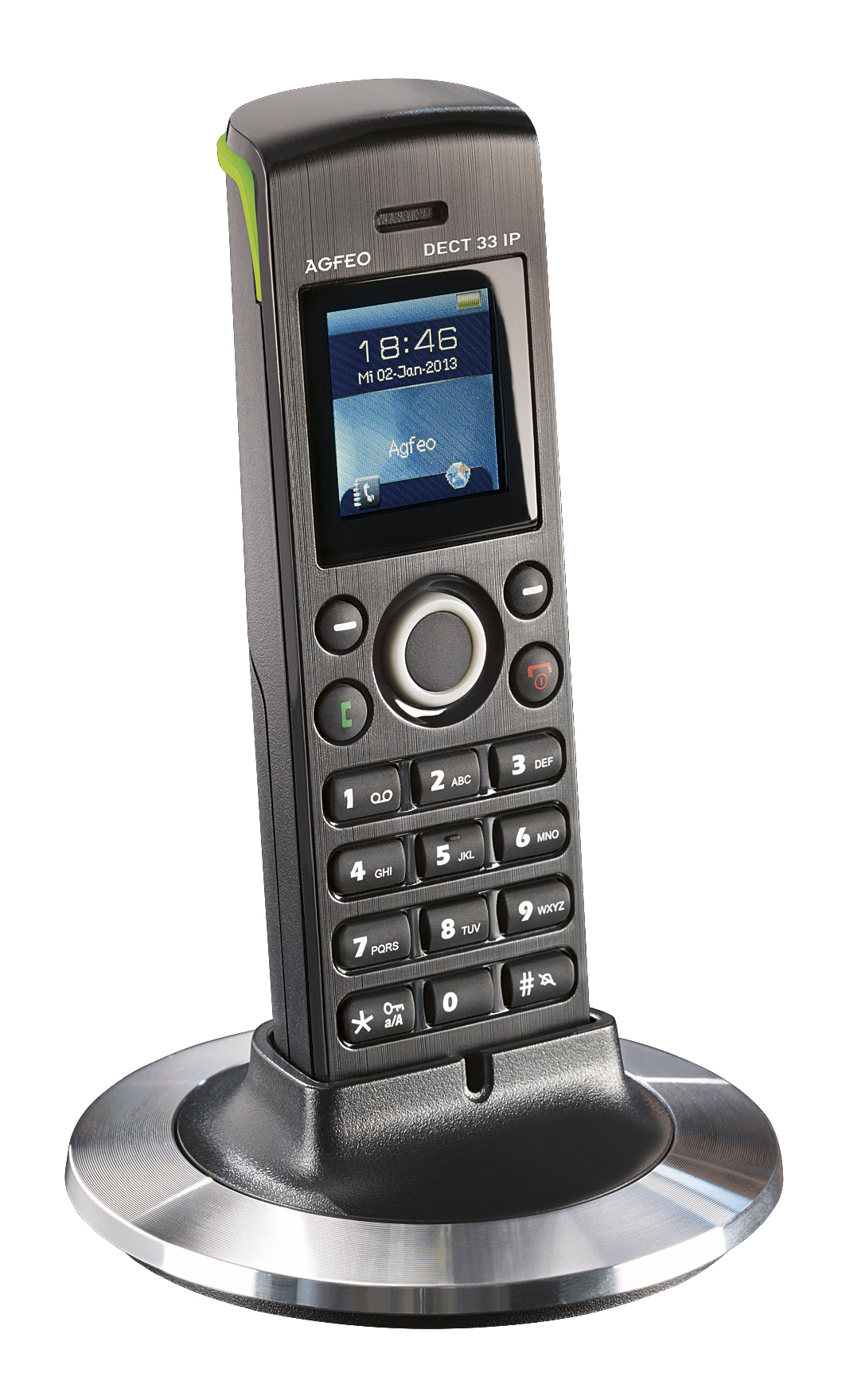 Image of AGFEO DECT 33 IP DECT telephone Caller ID Black