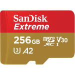 Sandisk 256GB Extreme microSDXC memory card Class 10