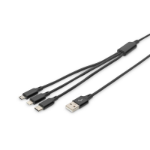 FDL 3-IN-1 CABLE- USB A TO LIGHTNING/ MICRO USB/ USB C