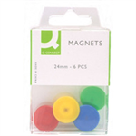 Q-CONNECT Q-CONNECT 20MM ASSORTED MAGNET PK60