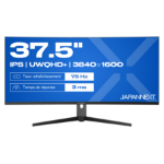 JAPANNEXT JN-IPS375UWQHD+75F-C65W-HS computer monitor 95,2 cm (37.5") 3440 x 1440 Pixels UltraWide Quad HD+ LCD Zwart, Zilver