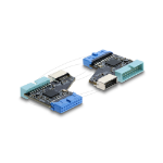 DeLOCK 67343 tussenstuk voor kabels USB 5 Gbps 20 pin header 2x USB 5 Gbps 20 pin header Zwart