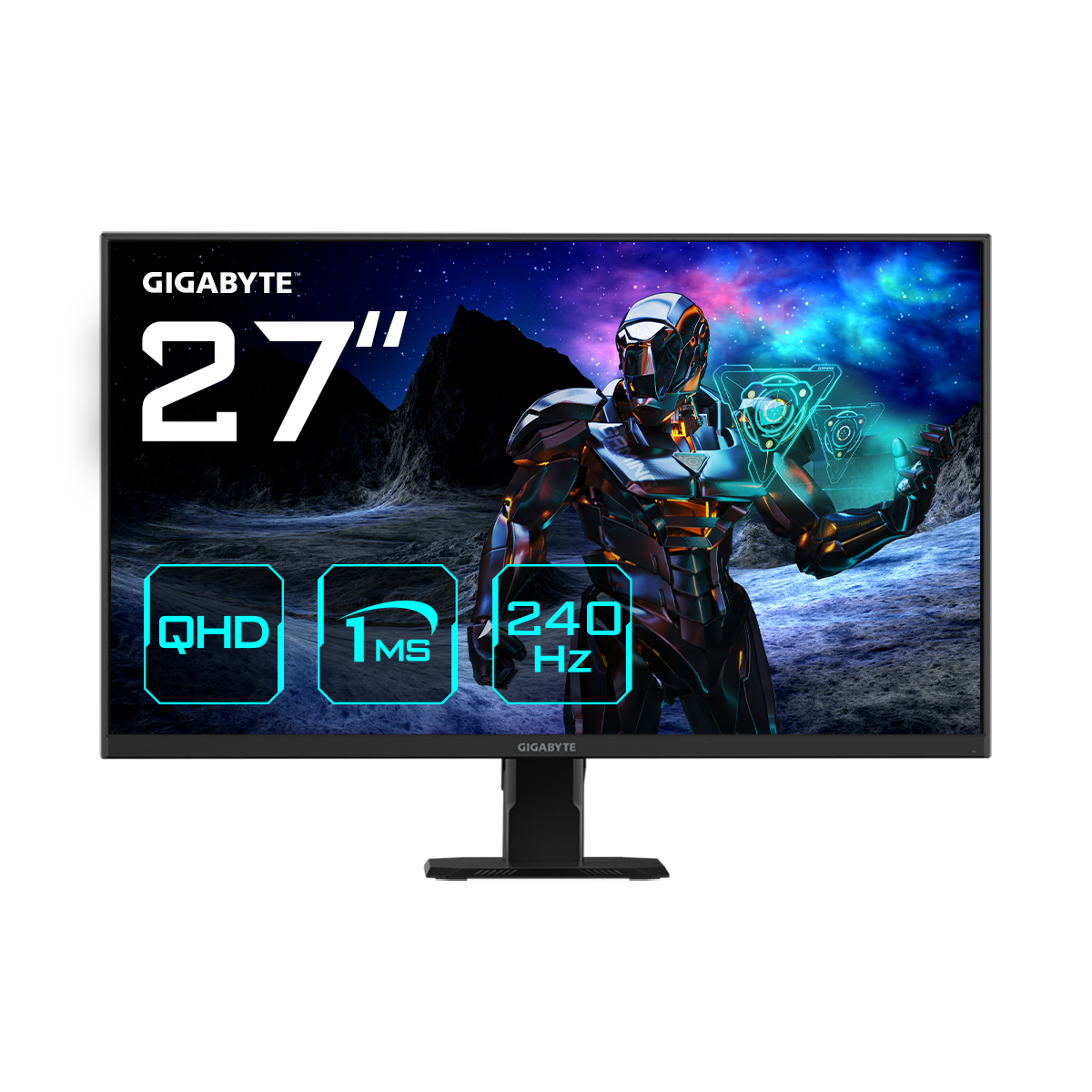 GIGABYTE GS27Q X 27" QHD Gaming Monitor - 2560 x 1440, 240Hz, 1ms, 250 cd/mÂ², FreeSync Premium Pro, HDR Ready, HDMI 2.0, Displayport 1.4