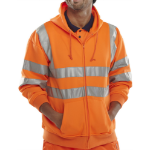 BEESWIFT Zip-Up Hooded Sweatshirt Orange XL