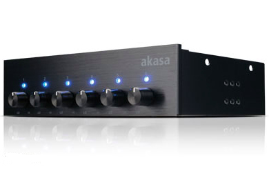 Image of Akasa AK-FC-08BKV2 fan speed controller 6 channels Black