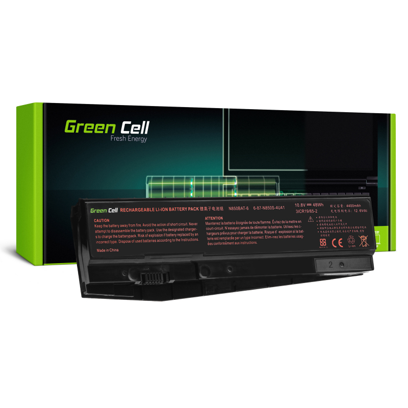 CL02 GREEN CELL N850BAT-6 Laptop Battery for Clevo & Hyperbook N85 Series
