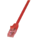 LogiLink Cat.6 U/UTP, 0.5m networking cable Red Cat6 U/UTP (UTP)