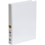 MARBIG CLEAR VIEW INSERT BINDER A4 2D RING 25MM WHITE