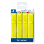 Staedtler 364-1P WP4 marker 4 pc(s) Chisel tip Yellow