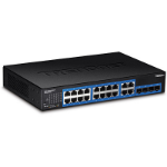 Trendnet TEG-204WS network switch Managed Gigabit Ethernet (10/100/1000) 1U Black, Blue