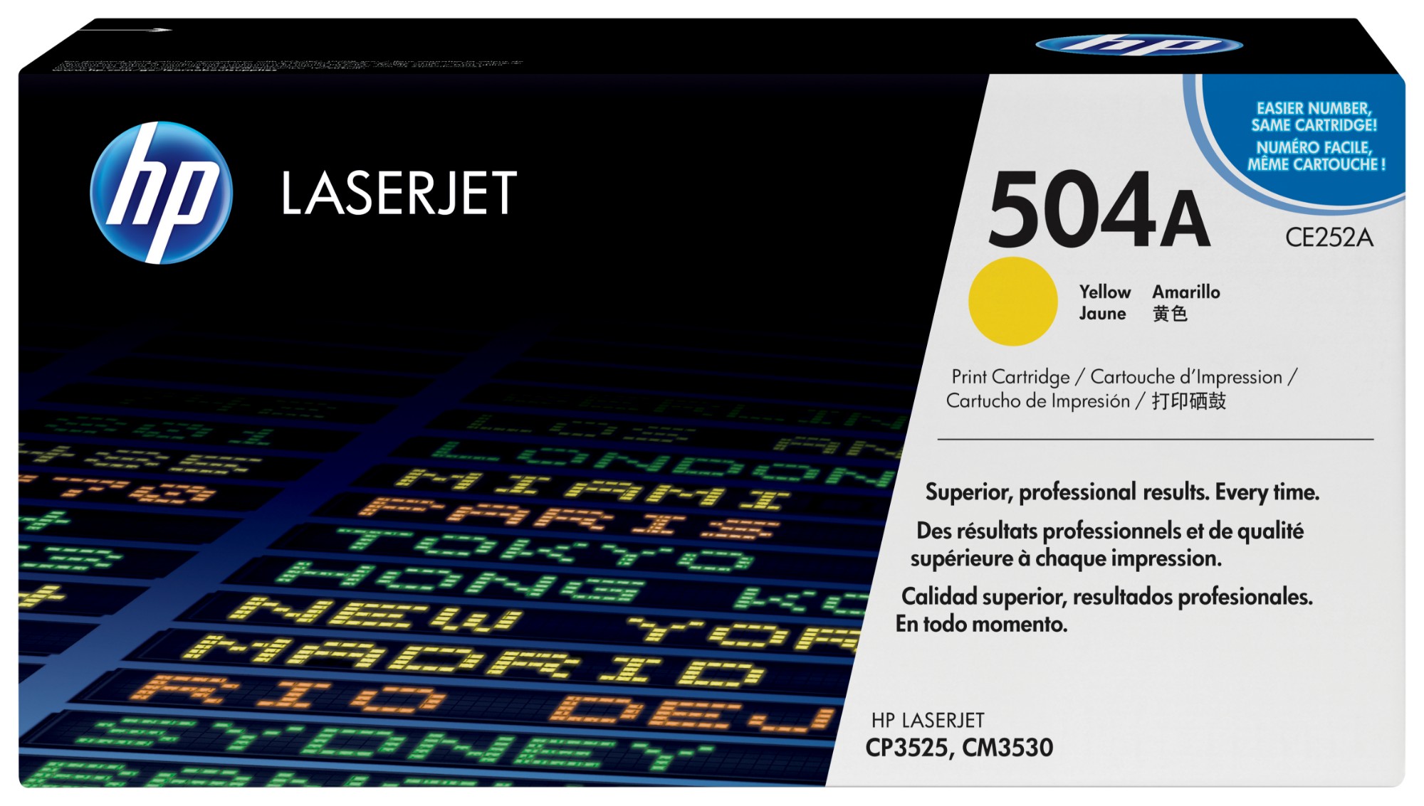 HP 504A Original LaserJet Toner Cartridge Yellow CE252A
