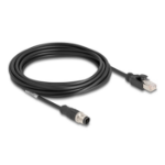 DeLOCK M12 Cable D-coded 4 pin male to RJ45 male PVC 5 m