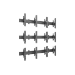 Multibrackets M Wallmount Pro MBW2Ux3 Push In Pop Out Black