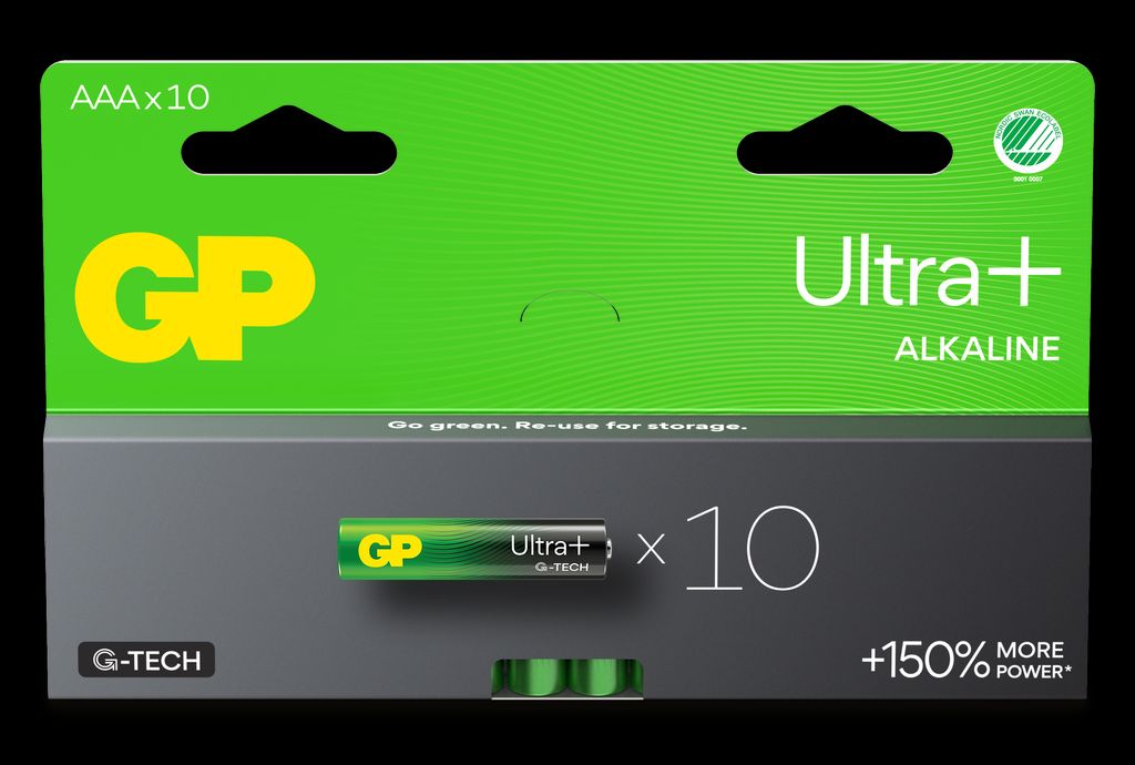 EU Product - GP Ultra Plus Alkaline AAA Battery, 24AUP/LR03, 10-pack thumbnail