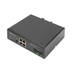 Digitus 4 Port Gigabit Ethernet Network PoE Switch, Industrial, Unmanaged, 2 SFP Uplink