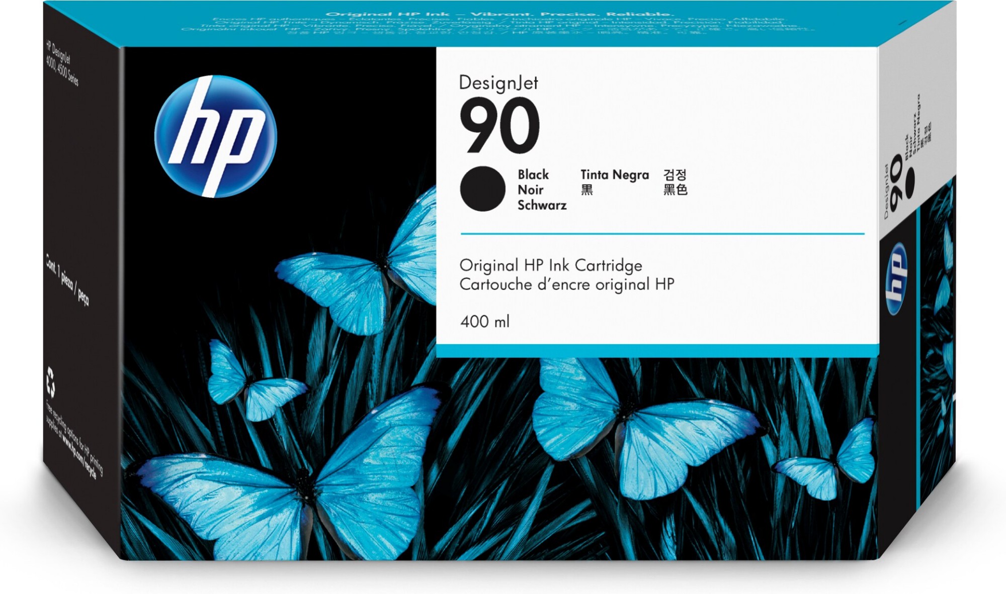 HP  C5058A/90 Ink cartridge black. 1.2K pages 400ml for  DesignJet 40