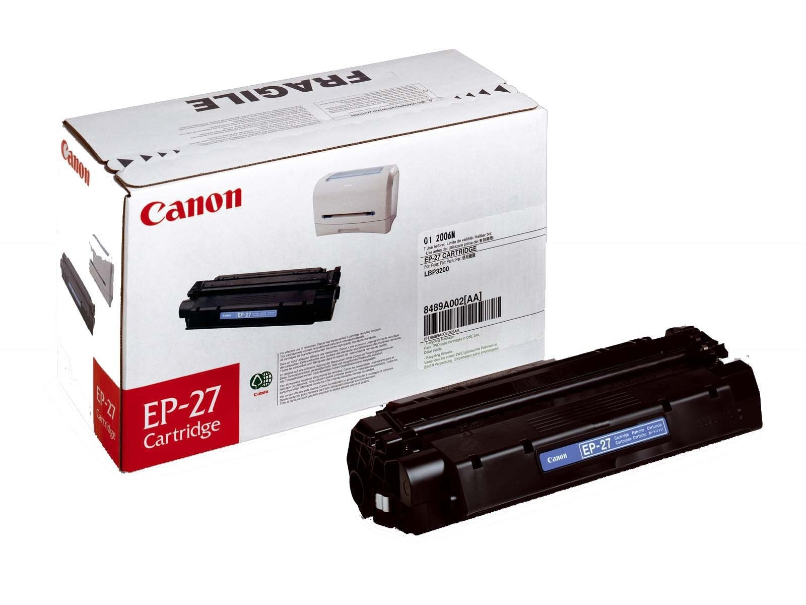 Image of Canon 8489A002/EP-27 Toner cartridge black, 2.5K pages/5% for...