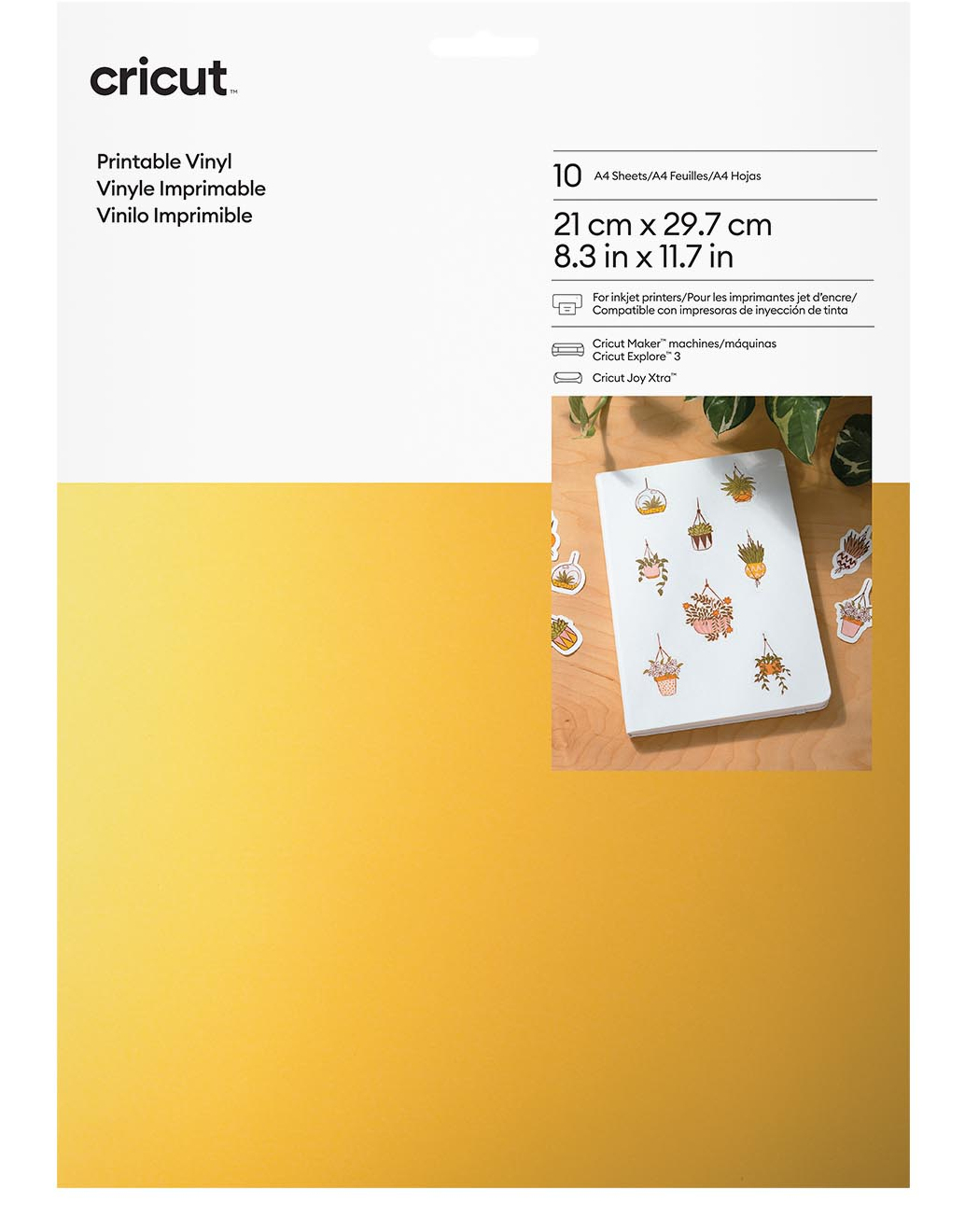 Cricut Printable Vinyl A4 -Gold.30 sheets