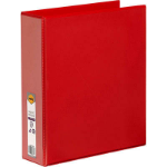 MARBIG CLEAR VIEW INSERT BINDER A4 2D RING 50MM RED