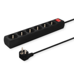 Savio LZ-04 power extension 5 m 6 AC outlet(s) Indoor Black