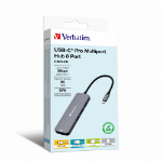 Verbatim CMH-08 USB Type-C 5000 Mbit/s Silver