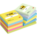 Post-It 654-TFEN-P8+4 note paper Square Blue, Green, Orange, Pink, Yellow 100 sheets Self-adhesive
