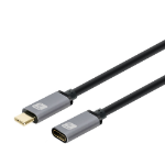 Techly ICOC MUSB322-CMF-010 USB-kabel USB 3.2 Gen 2 (3.1 Gen 2) 1 m USB C Zwart, Grijs