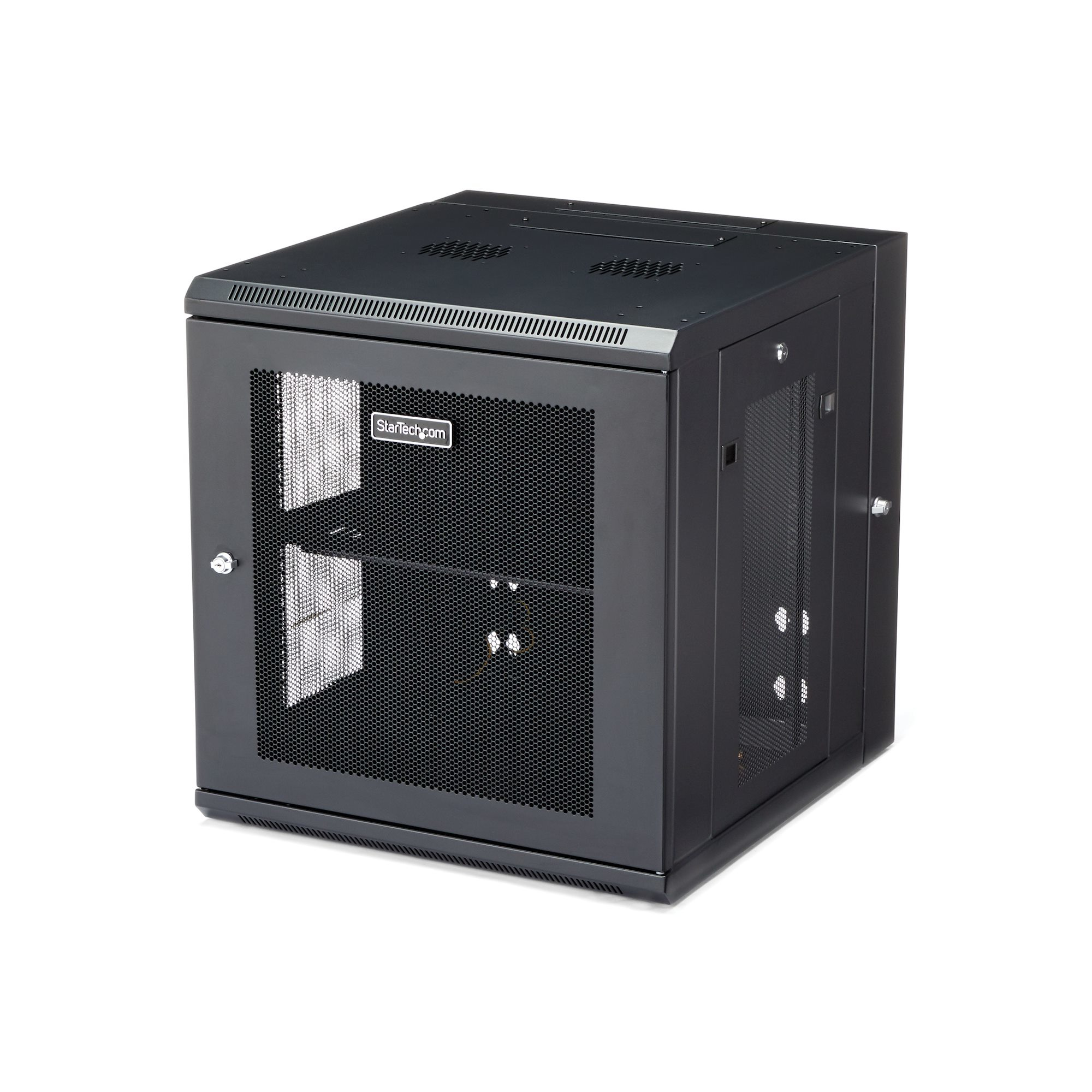 Image of StarTech.com 4-Post 12U Wall Mount Network Cabinet with 1U Shelf,...