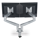 ROLINE Dual LCD Monitor Stand Pneumatic, Desk Clamp, Pivot 2 Joints