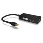 ICY BOX IB-AC1032 Mini DisplayPort DVI-D + VGA (D-Sub) + HDMI Black